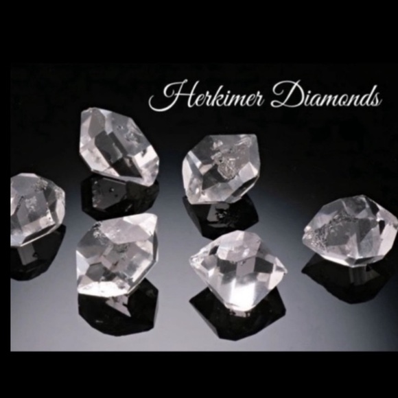 Genuine herkimer diamonds crystal quartz red cz ruby garnet dangly earrings . - Picture 7 of 11